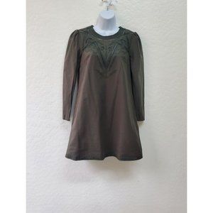 Anthropologie The Korner XS (36) Green Boho Dress Style No. 8224118